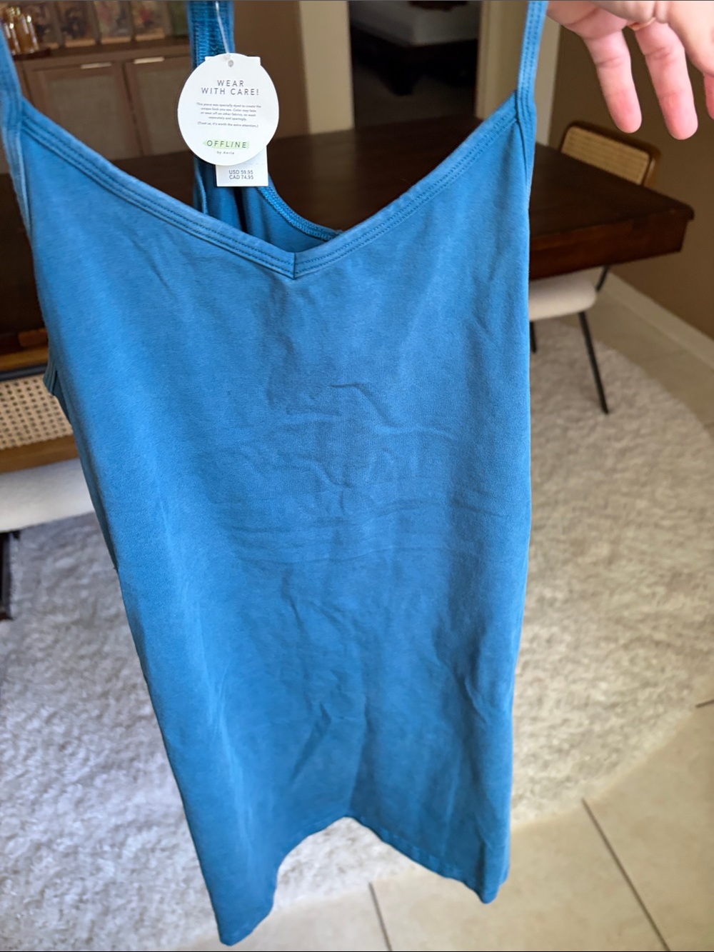 Aerie OG cotton racerback mini dress romper